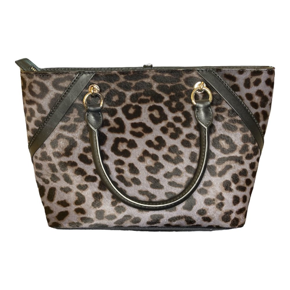 Henri Bendel Leopard Print Haircalf Tote Bag